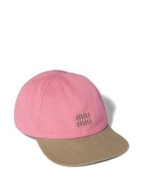 Miu Miu Drill Baseball Cap | Pink | FARFETCH at Farfetch